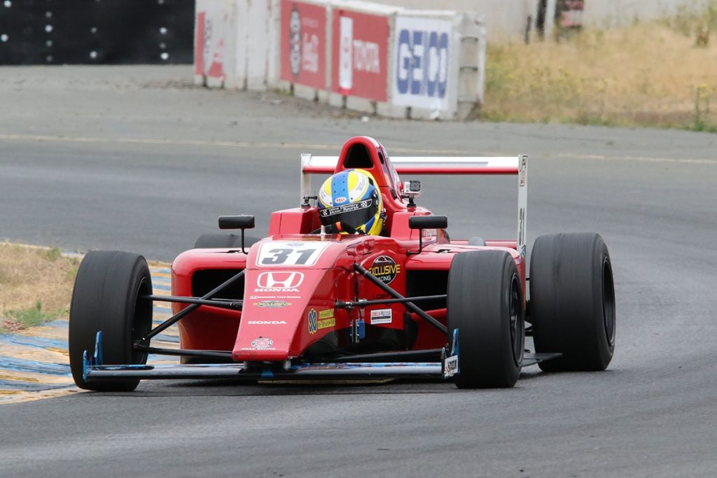 SPENCER BUCKNUM WINS THE FORMULA PRO USA PRESENTED BY EXCLUSIVE RACING  ‘FORMULA CAR FESTIVAL OF SPEED’ AT SONOMA RACEWAY