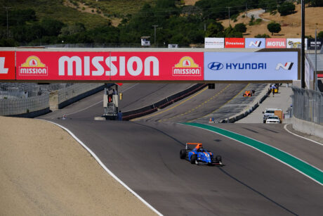 Formula race car on track