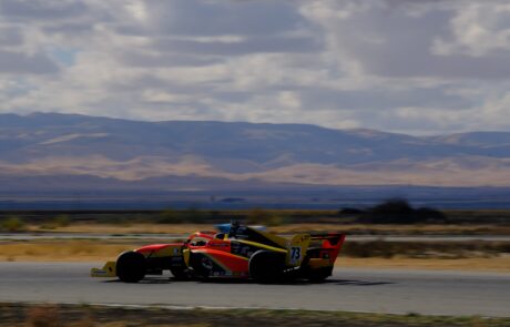Formula race car on track