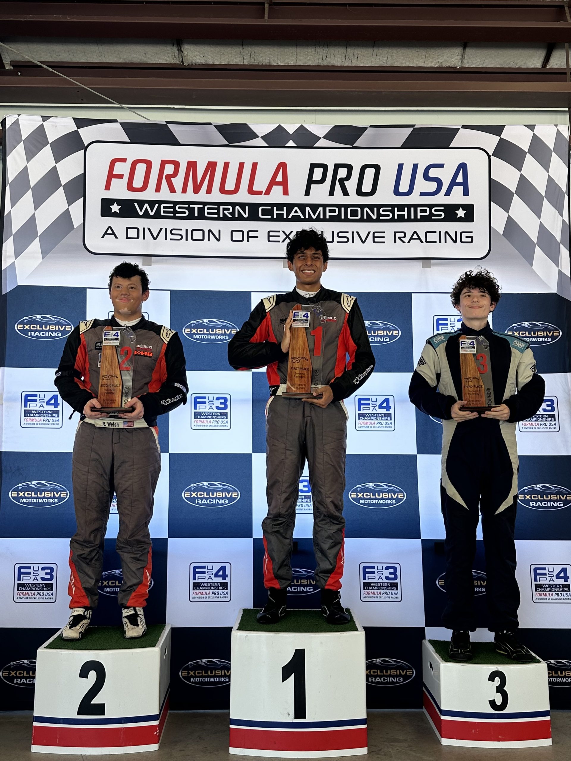 winners on the podium
