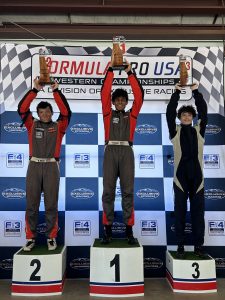 winners on podium