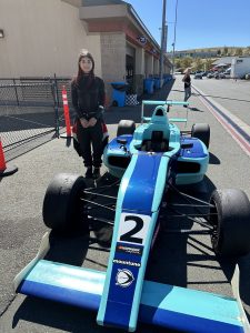driver with f4 car