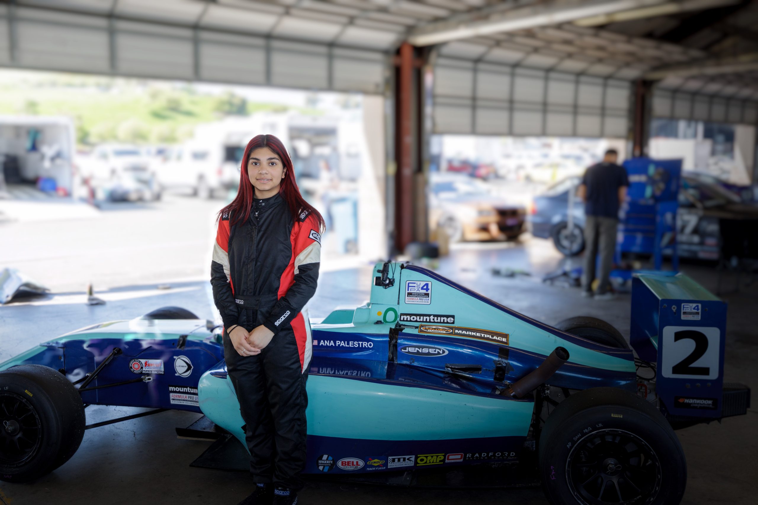 WRS race car driver with F4 car