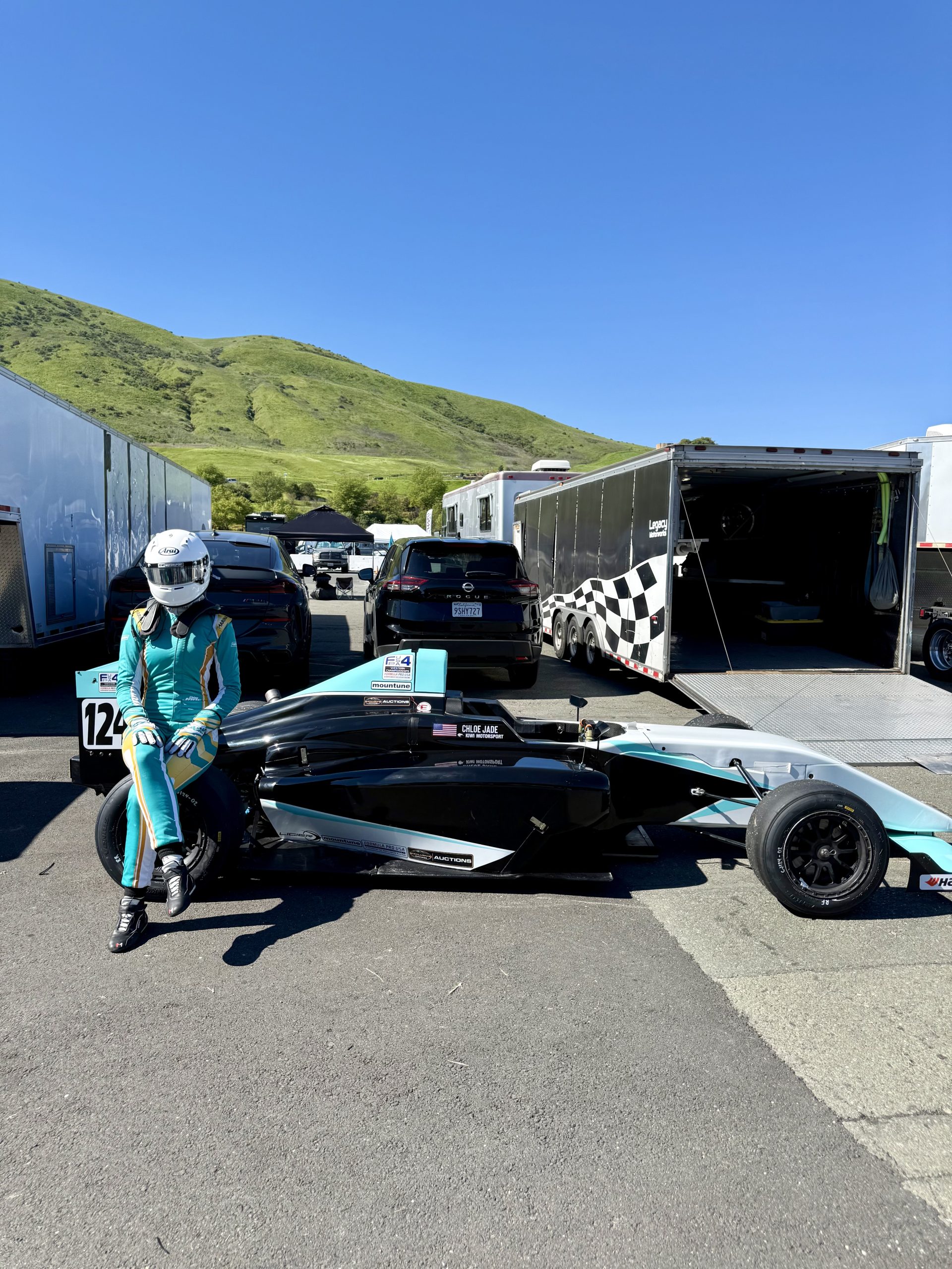 WRS driver with F4 car